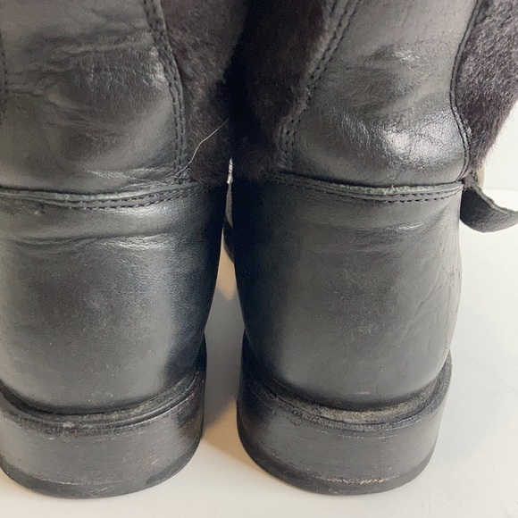 FRYE Veronica Leather Calf Hair Short Boot 6.5 Biker Western Y2K 90’s Grunge - Picture 12 of 16